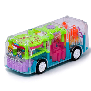 ماشین اسباب بازی اتوبوس چرخ دنده ای موزیکال و چراغ دار Gear Light Bus Toy_اسباب بازی
